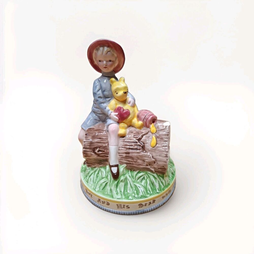 Disney Classic Winnie the Pooh & Christopher Robin by Charpente 6 1/2" Coin Bank